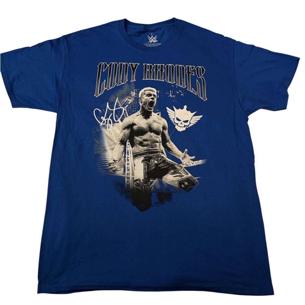 Cody Rhodes WWE Ripple Junction 2025 Blue Shirt‎ NWOT